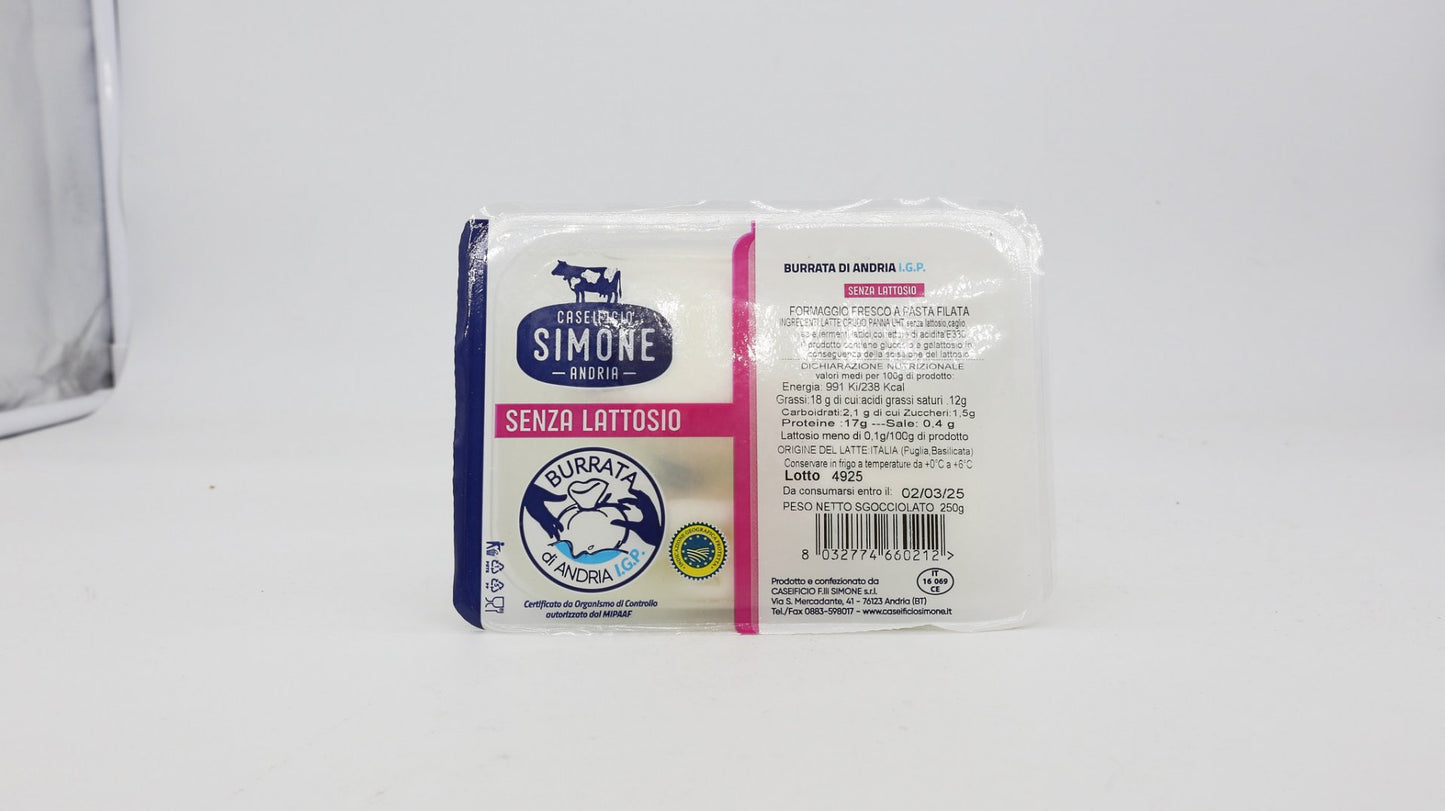 Burrata di Andria I.G.P.bez laktózy 250g