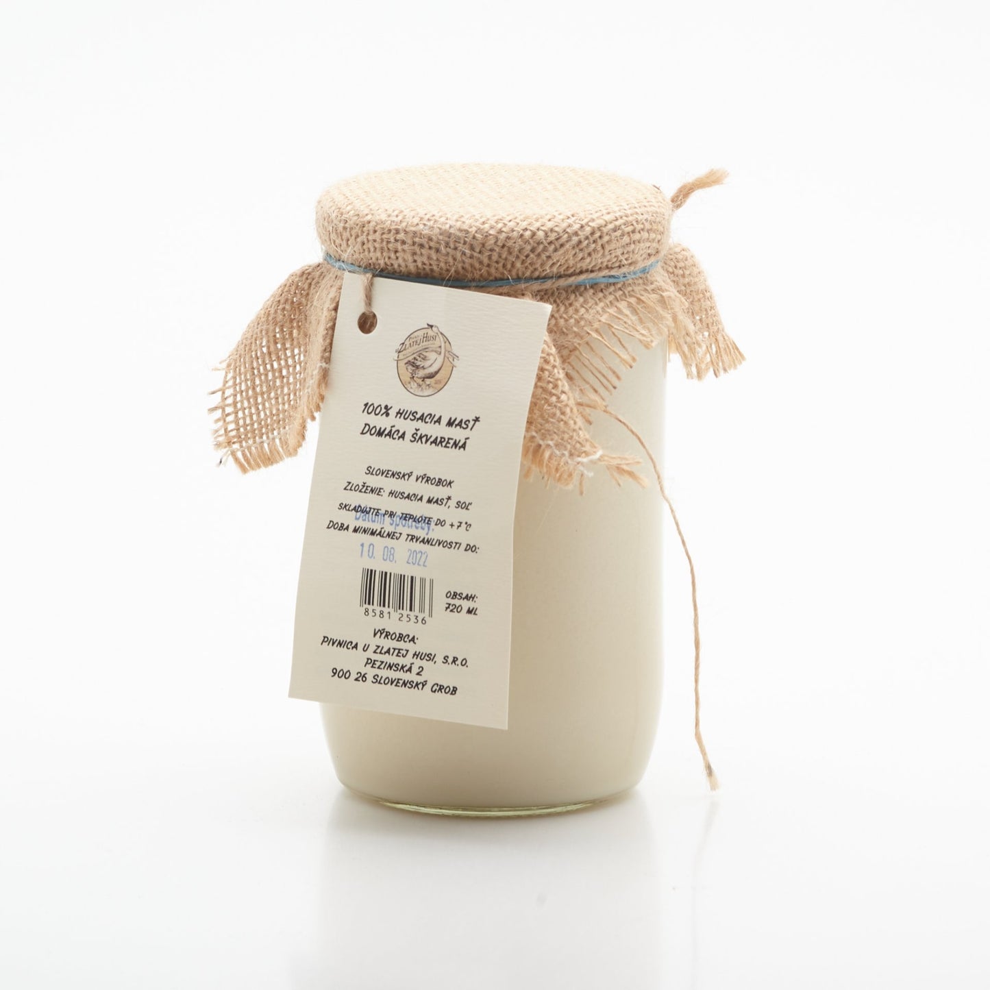 Domáca 100% husacia masť škvarená 720ml