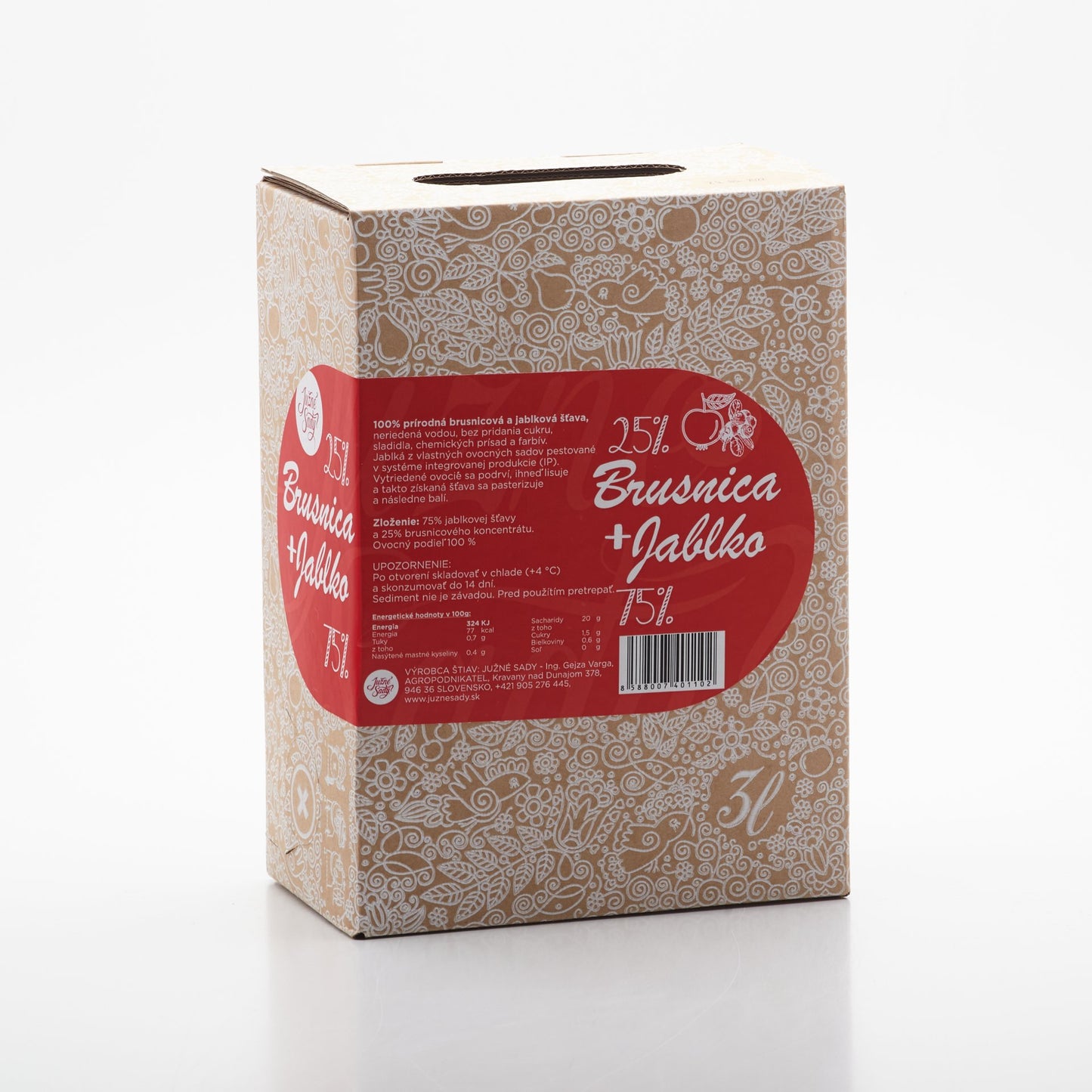 Jablková šťava s brusnicou 3l