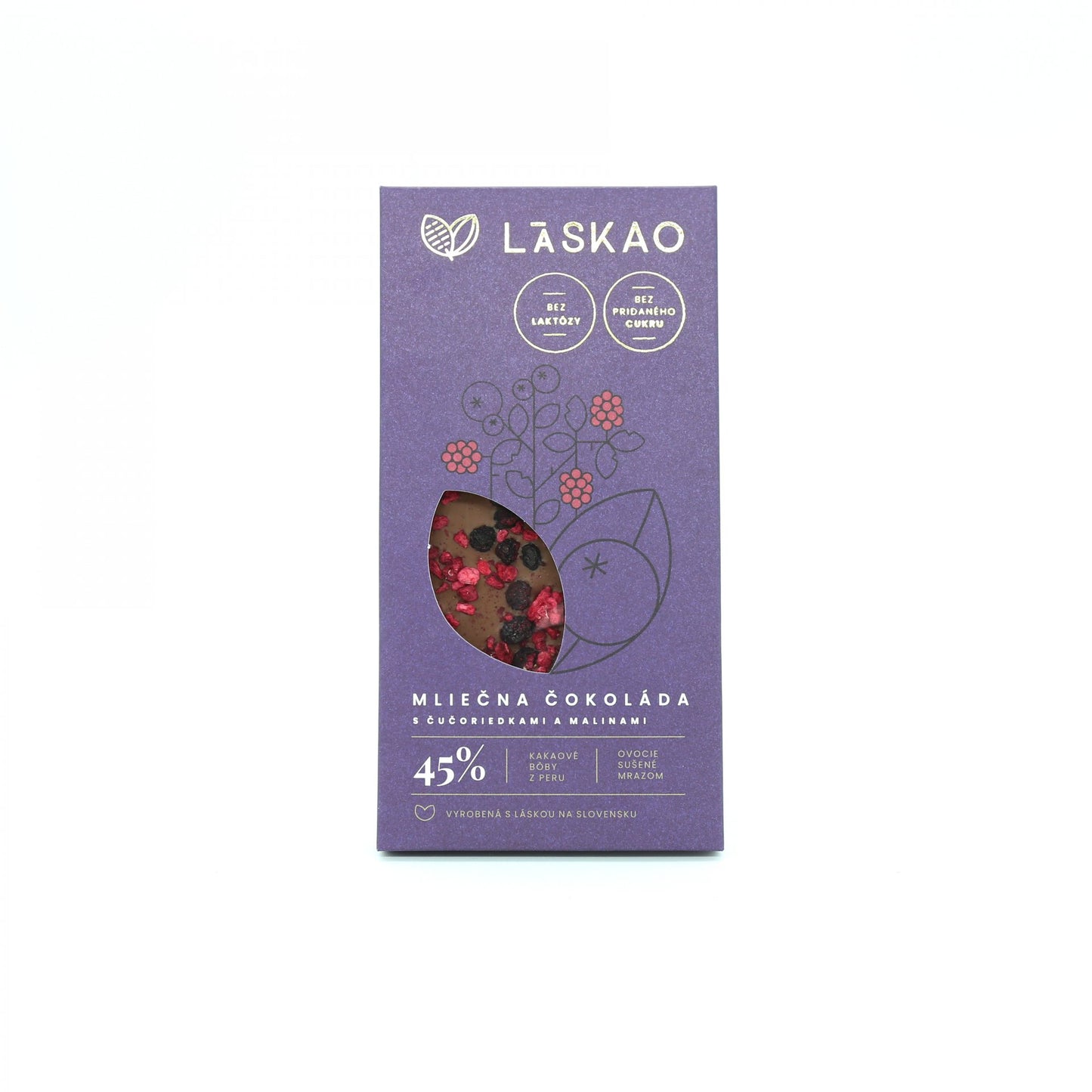 Mliečna čokoláda s čučoriedkami 75g