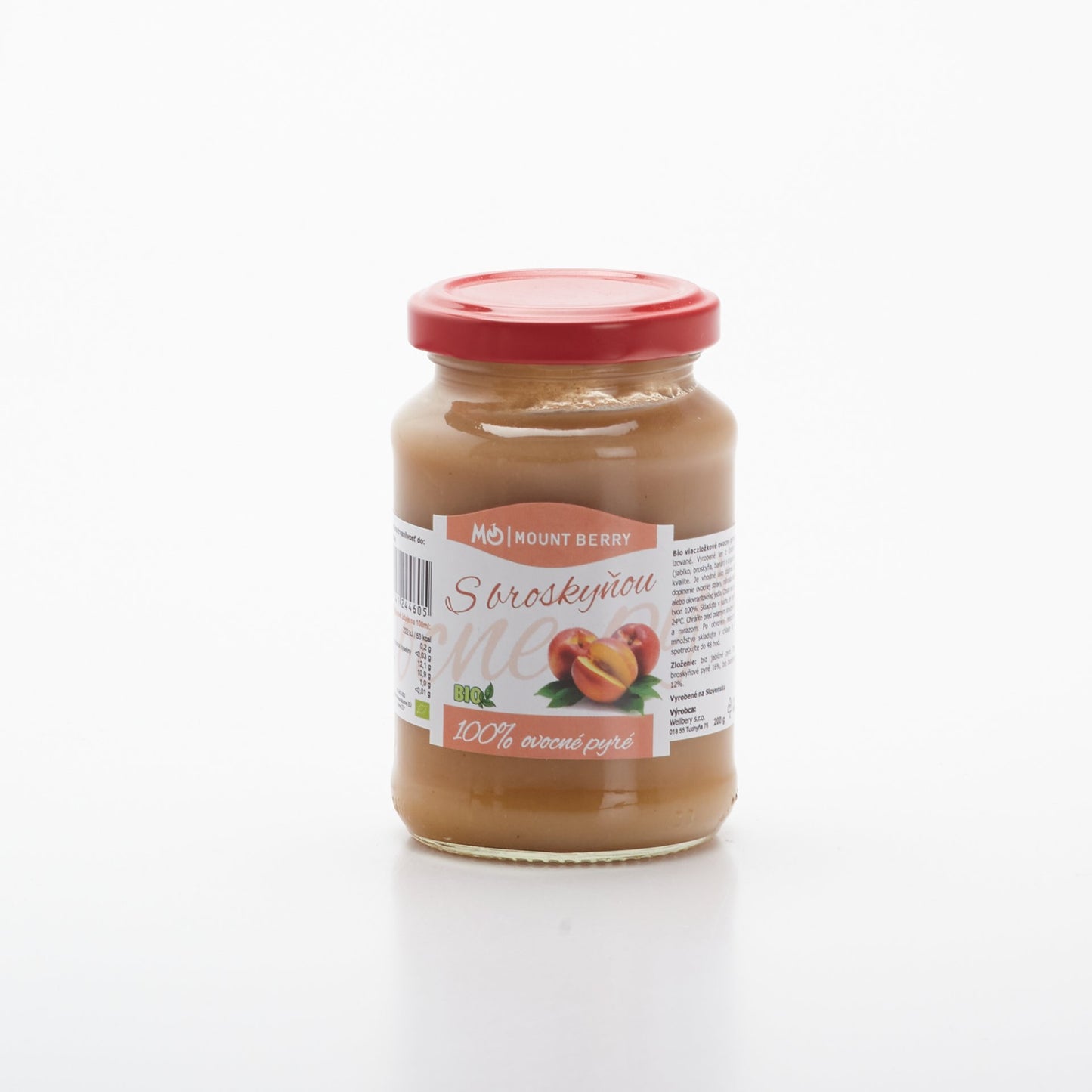 BIO Ovocné pyré s broskyňou 200g