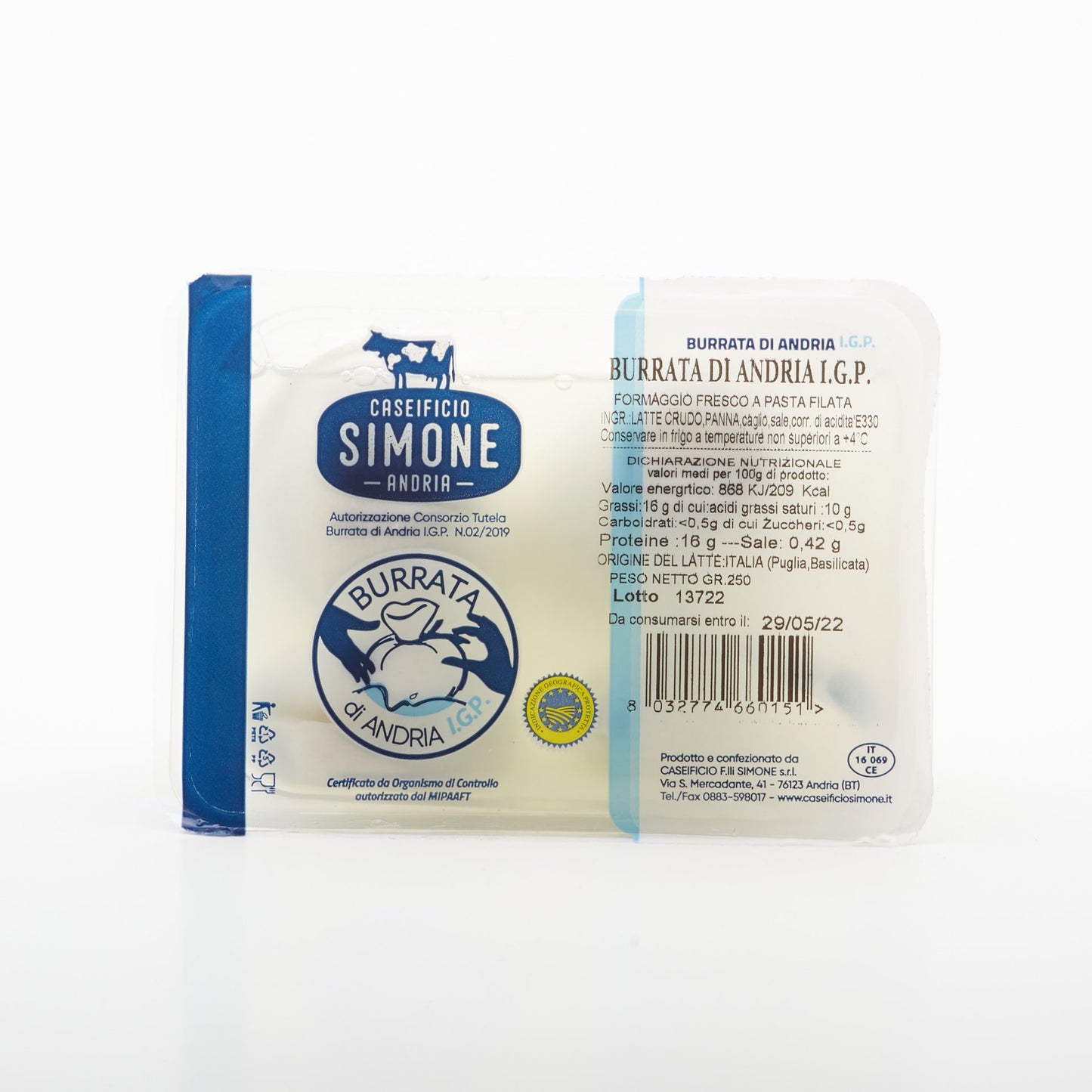 Burrata di Andria I.G.P. 250g