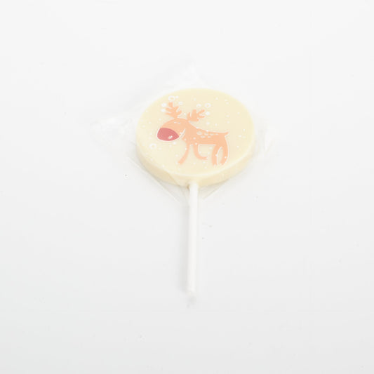 Čokoládová lízanka biela 25g