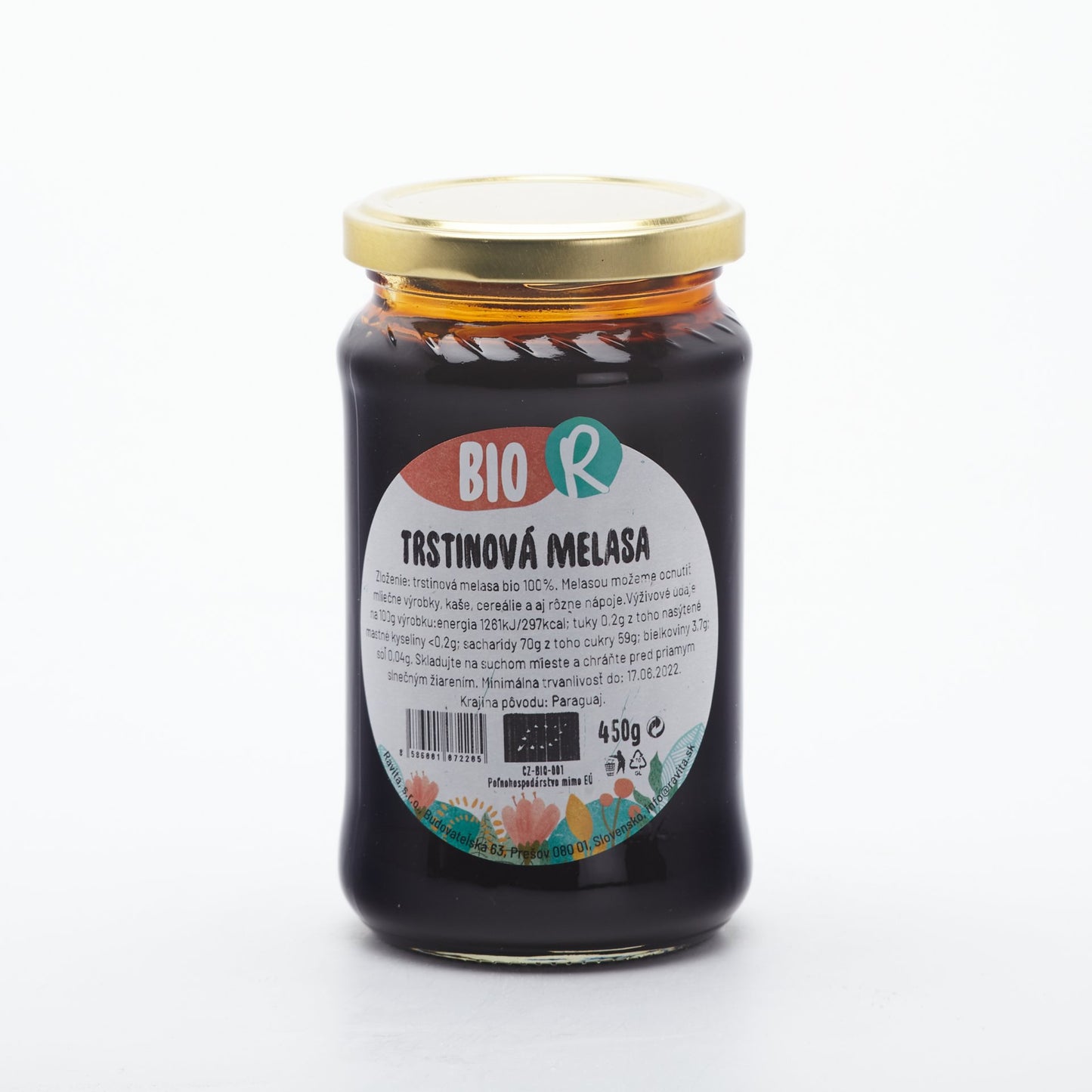 BIO Melasa trstinová blackstrap 450g